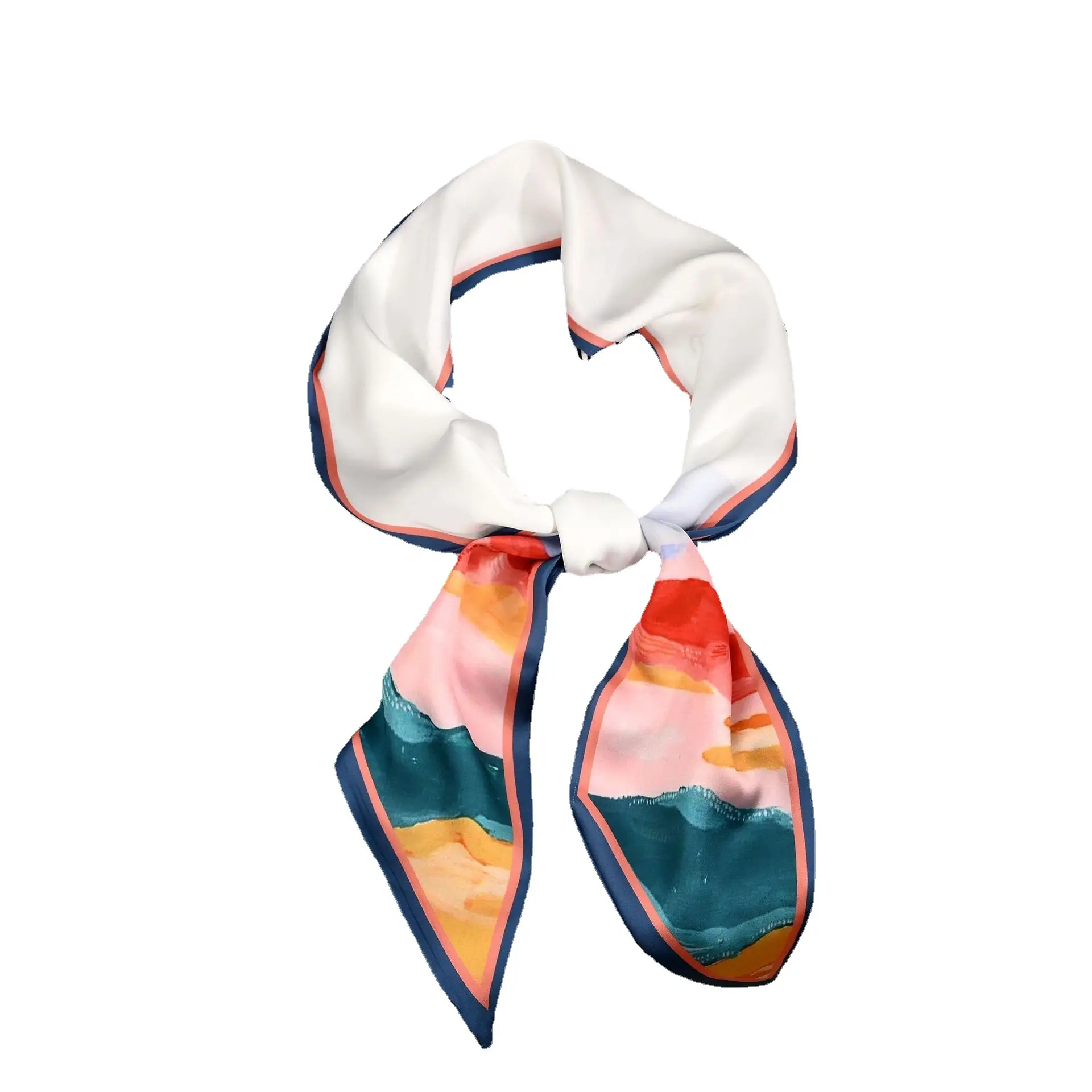 Imitation Silk Scarf Large Angle Floral Pattern - Image 23