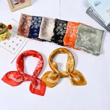 Imitation Silk Scarf Large Angle Floral Pattern — feature 21