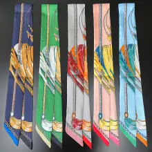 Imitation Silk Scarf Large Angle Floral Pattern — feature 25