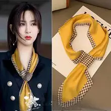Imitation Silk Scarf Large Angle Floral Pattern — feature 5