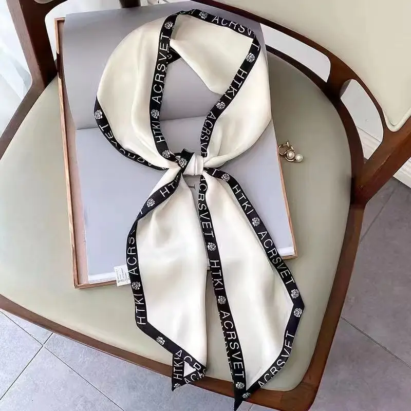 Imitation Silk Scarf Large Angle Floral Pattern - Image 14