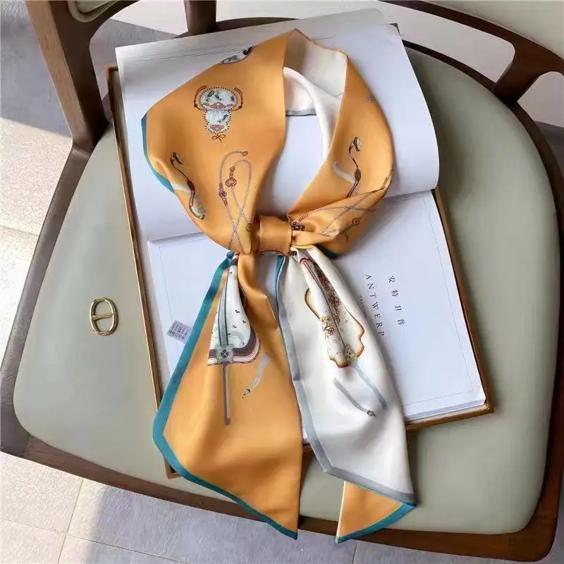 Imitation Silk Scarf Large Angle Floral Pattern - Image 16