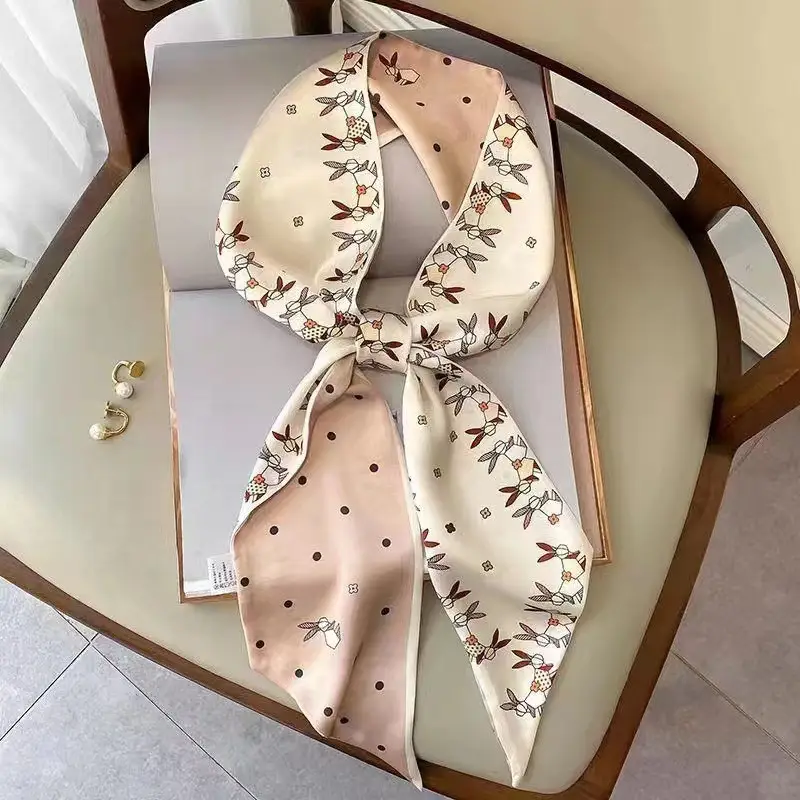 Imitation Silk Scarf Large Angle Floral Pattern - Image 20