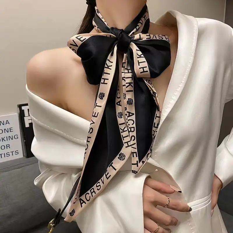 Imitation Silk Scarf Large Angle Floral Pattern - Image 7