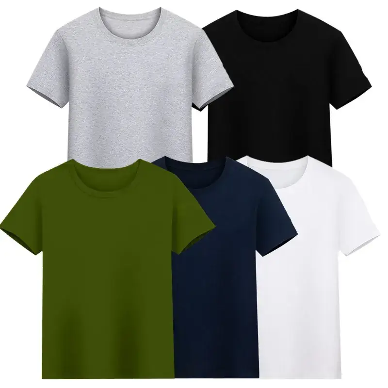 Men Cotton Round Neck TShirt Multi Color Summer Slim Fit - Image 6