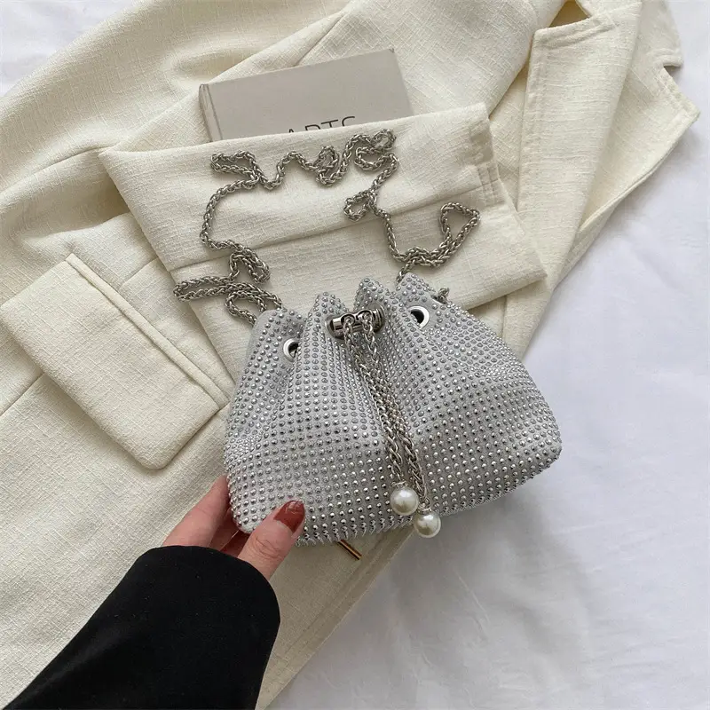 Shiny Diamond Drawstring Bucket Bag Women — feature 30