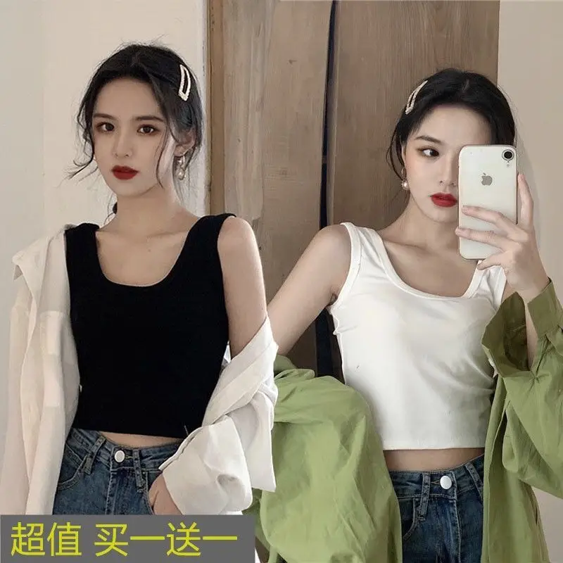 Black Exposed Navel Vest for Women Korean Style — feature 12