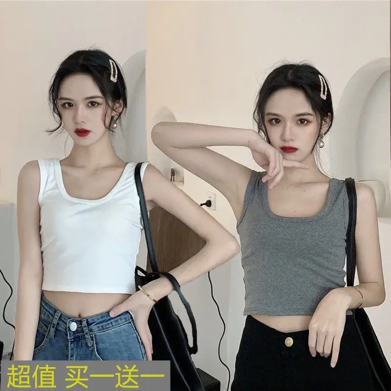 Black Exposed Navel Vest for Women Korean Style — feature 14