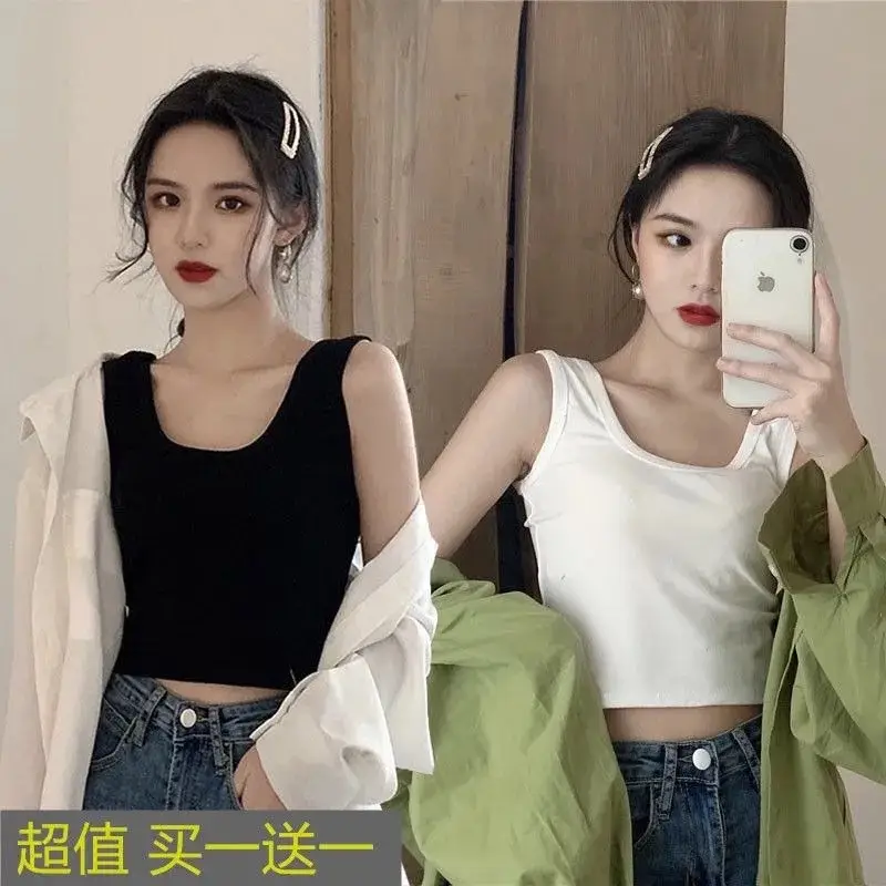Black Exposed Navel Vest for Women Korean Style — feature 5