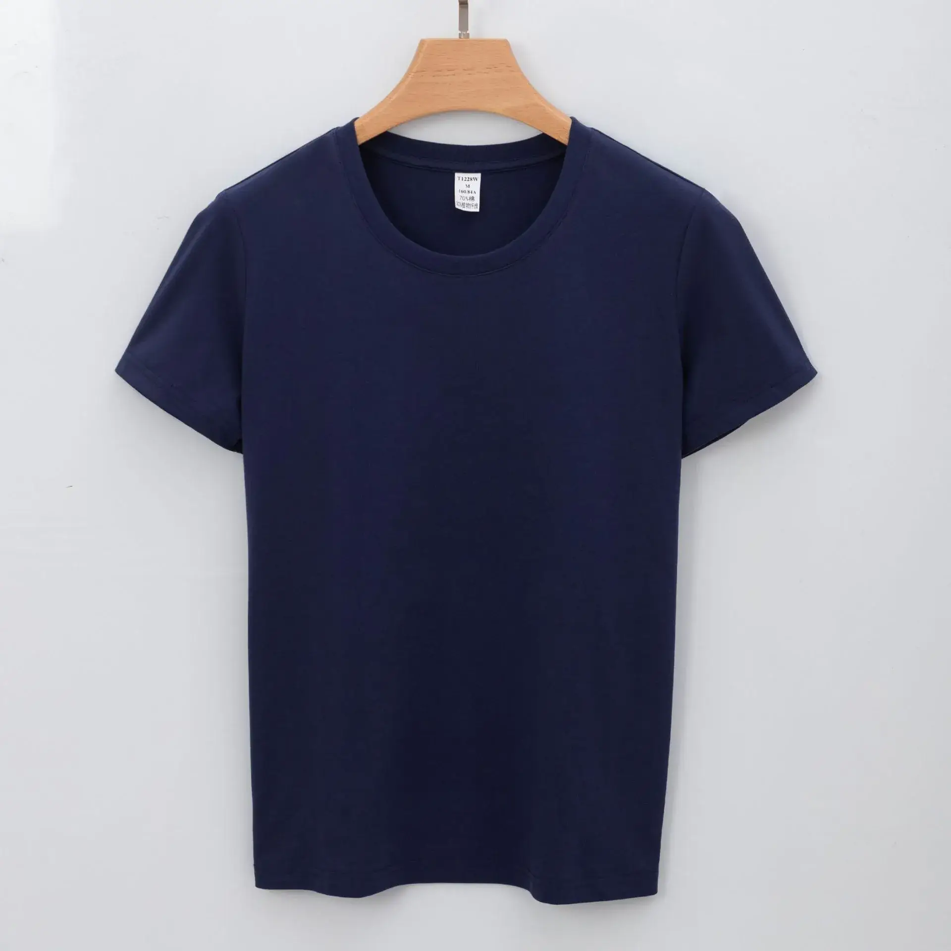 Women Cotton White T-Shirt Short Sleeve Round Neck - Image 3