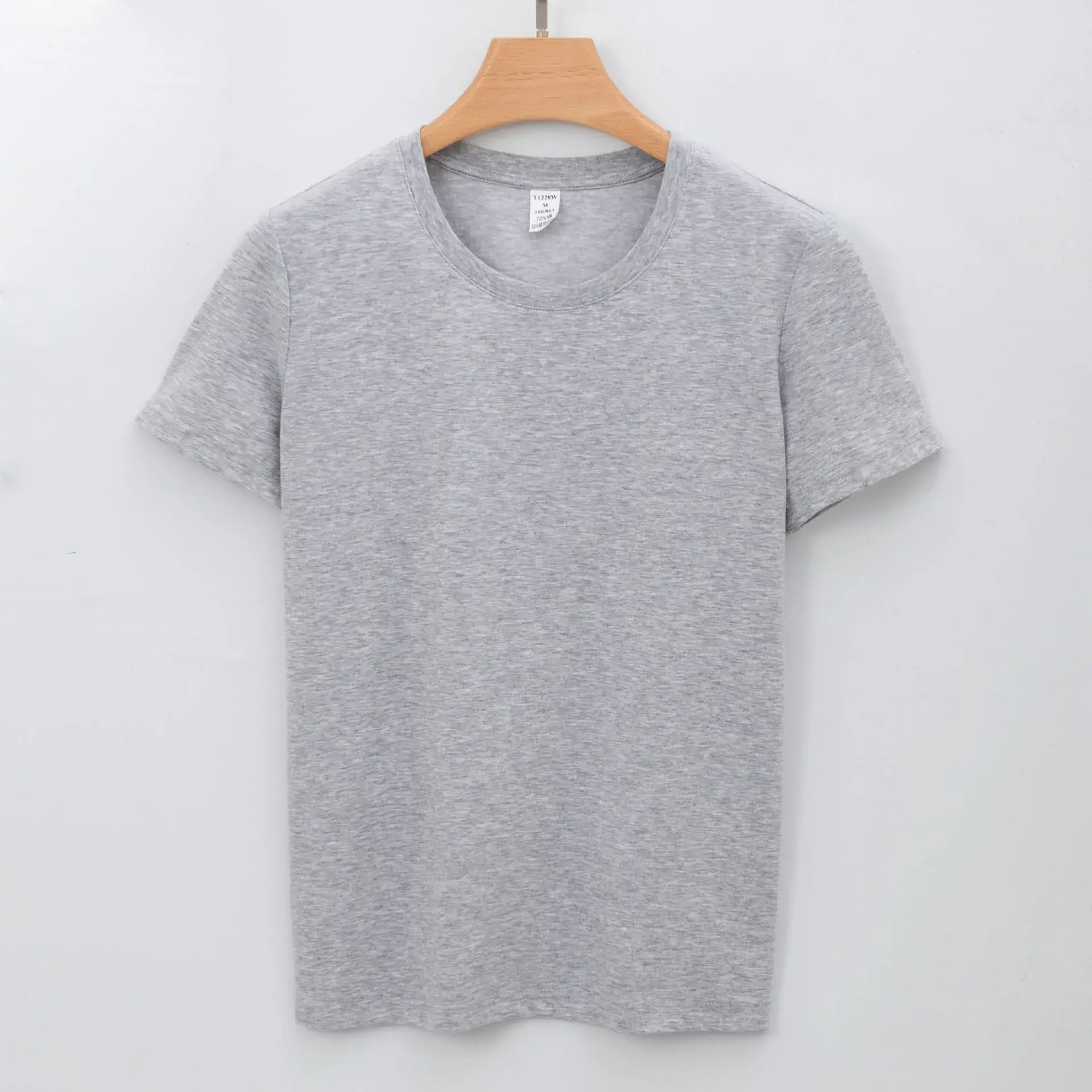 Women Cotton White T-Shirt Short Sleeve Round Neck - Image 4