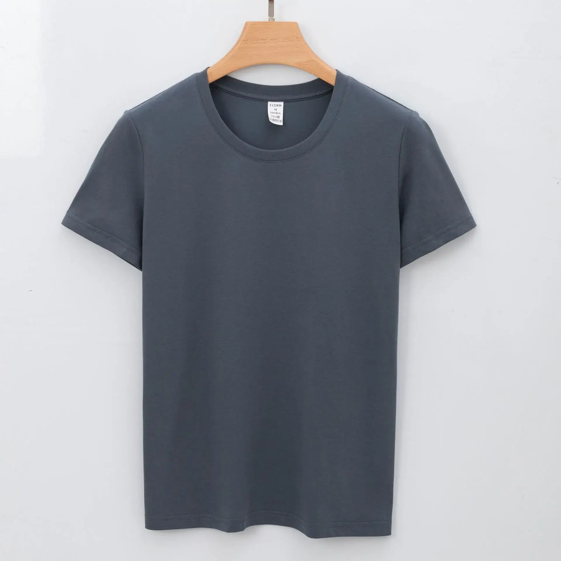 Women Cotton White T-Shirt Short Sleeve Round Neck - Image 5