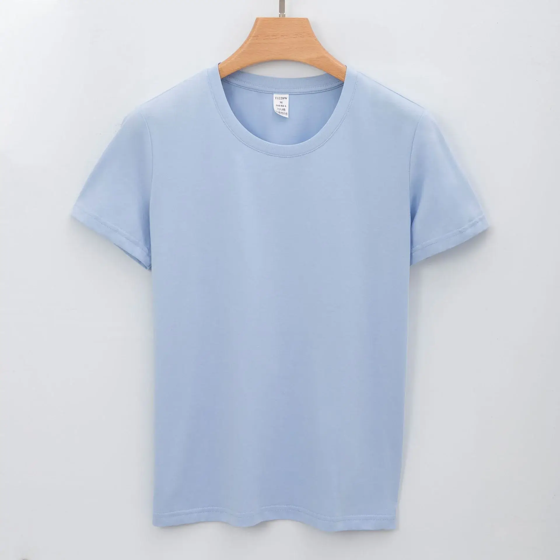 Women Cotton White T-Shirt Short Sleeve Round Neck - Image 8