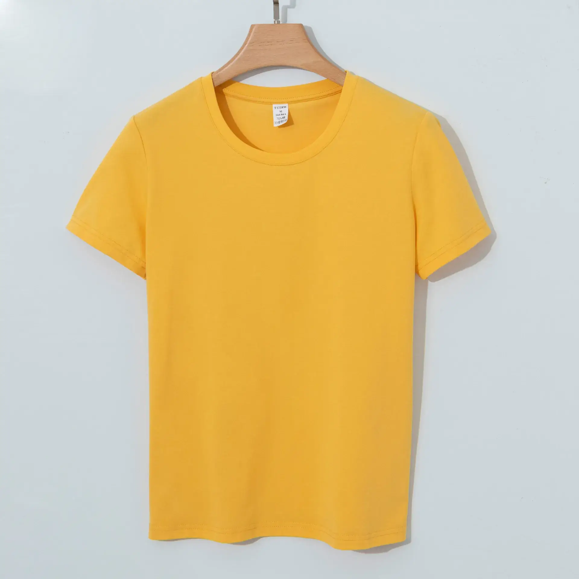 Women Cotton White T-Shirt Short Sleeve Round Neck - Image 9