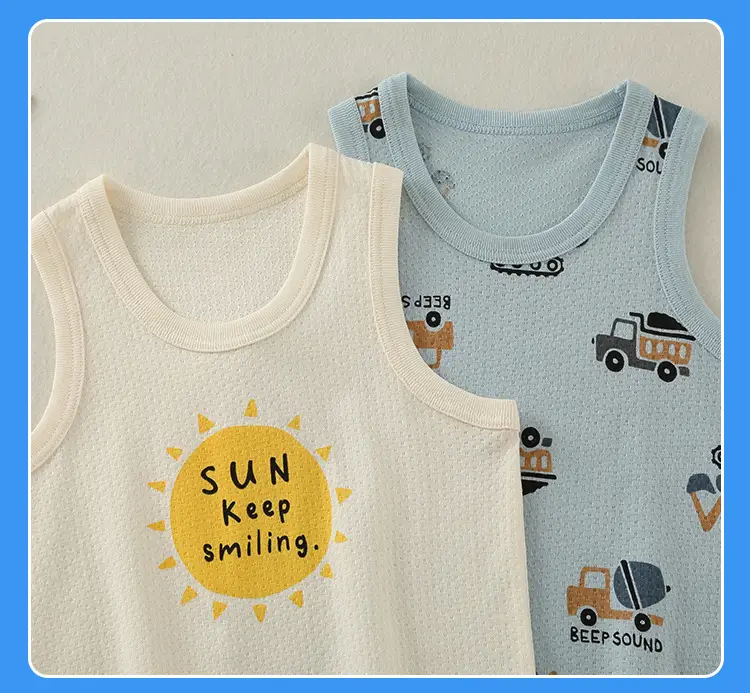 Baby's Cotton Graphic Vest for Boys Summer Wear — feature 12