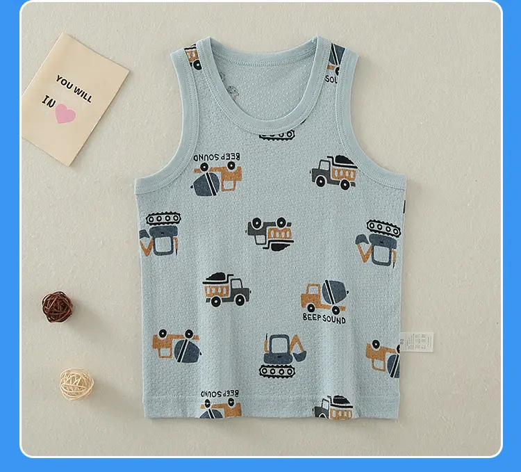 Baby's Cotton Graphic Vest for Boys Summer Wear — feature 17
