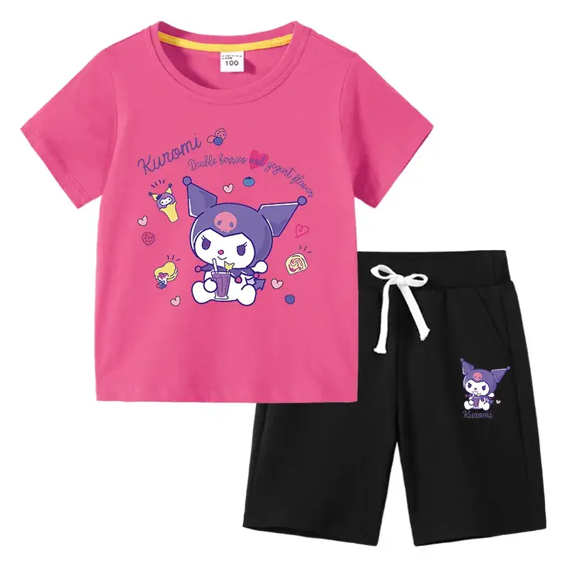 2023 Kids Cotton T-Shirt & Pants Set Navy Gray - Image 22