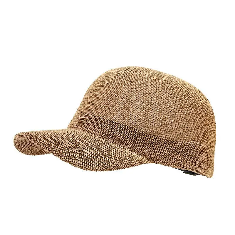 Women Adjustable Straw Sun Hat Beige Adjustable Cap