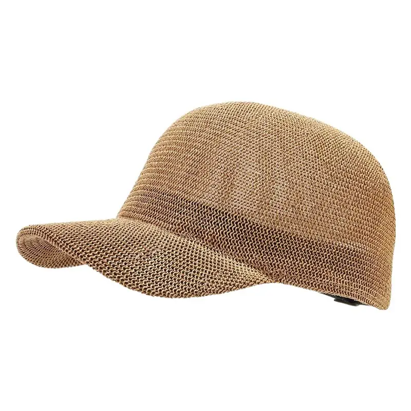 Women Adjustable Straw Sun Hat Beige Adjustable Cap