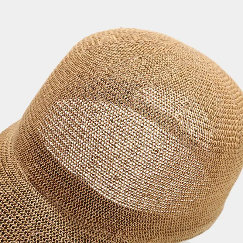 Women Adjustable Straw Sun Hat Beige Adjustable Cap — feature 7