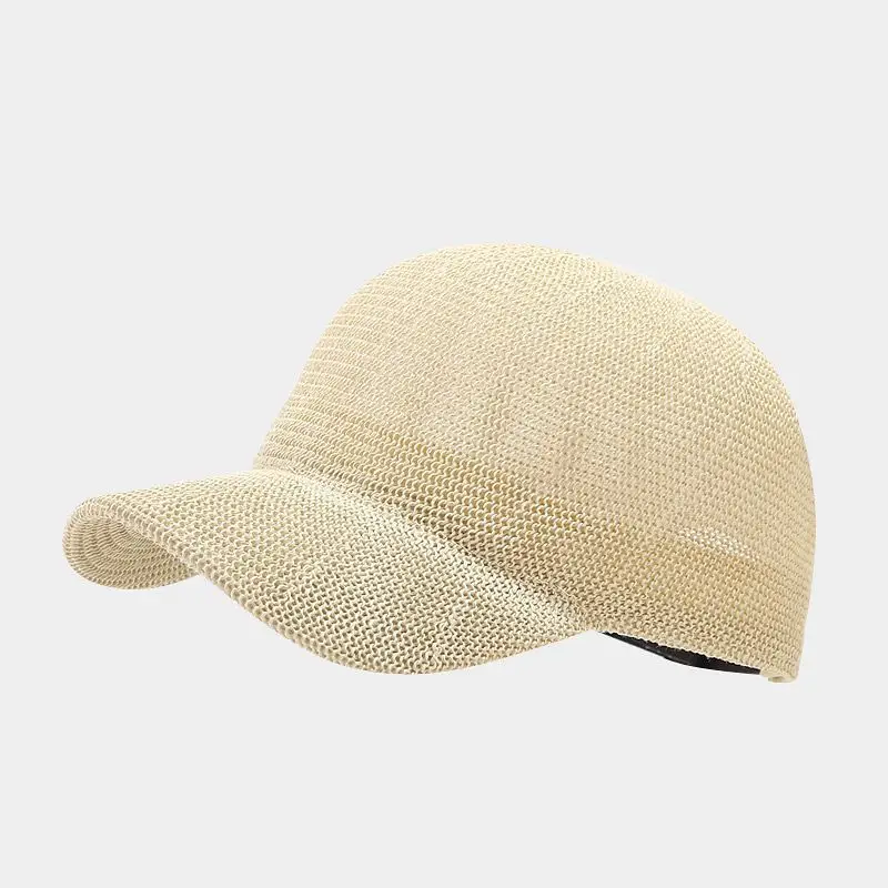 Women Adjustable Straw Sun Hat Beige Adjustable Cap