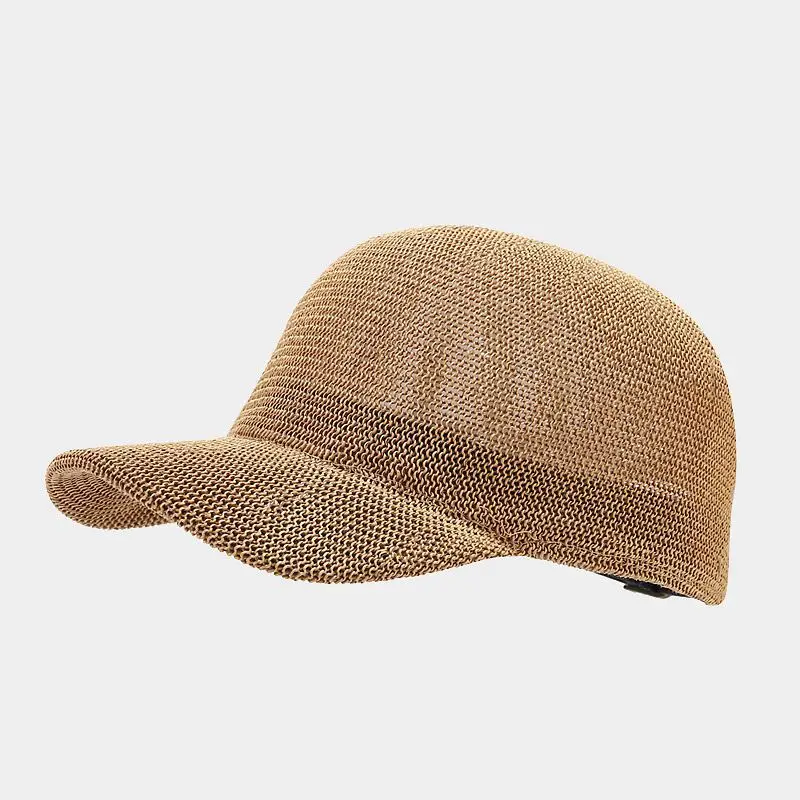 Women Adjustable Straw Sun Hat Beige Adjustable Cap