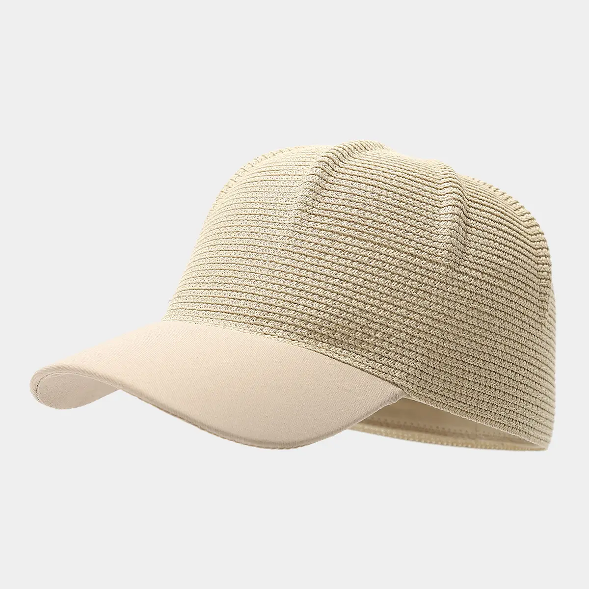 Women Adjustable Straw Sun Hat Beige Adjustable Cap