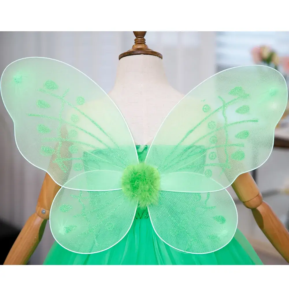 2023 Green Tinker Bell Sleeveless Girls Dress Medium — feature 15