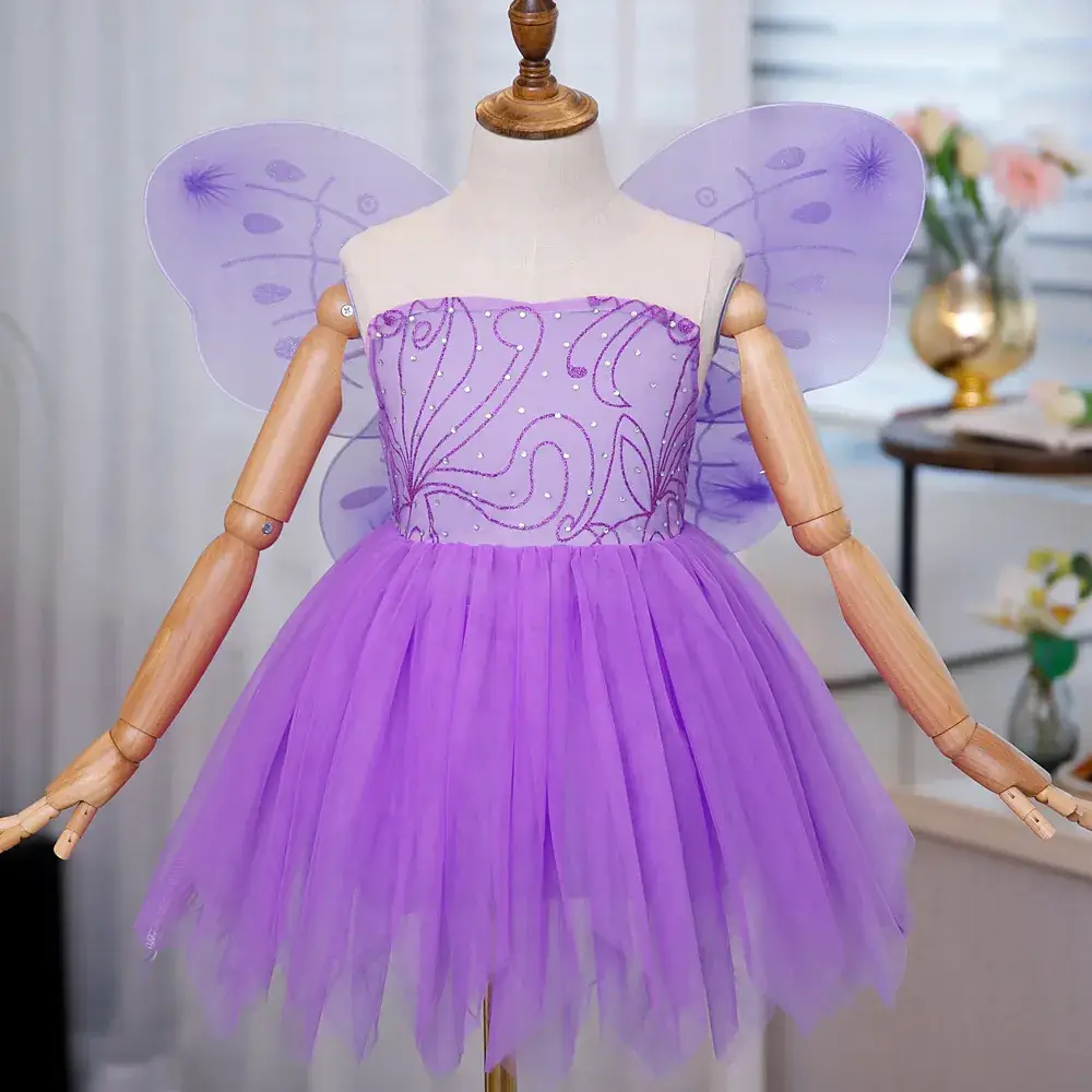 2023 Green Tinker Bell Sleeveless Girls Dress Medium — feature 18
