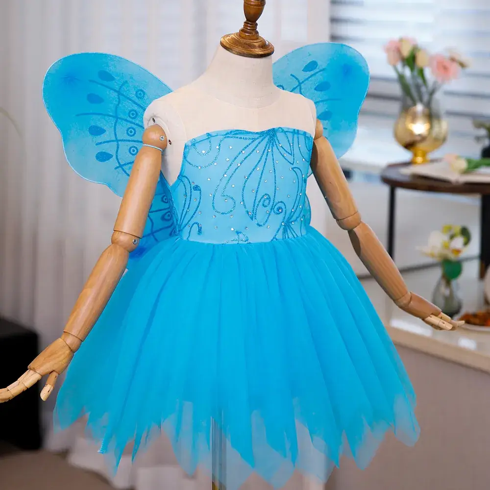 2023 Green Tinker Bell Sleeveless Girls Dress Medium — feature 8