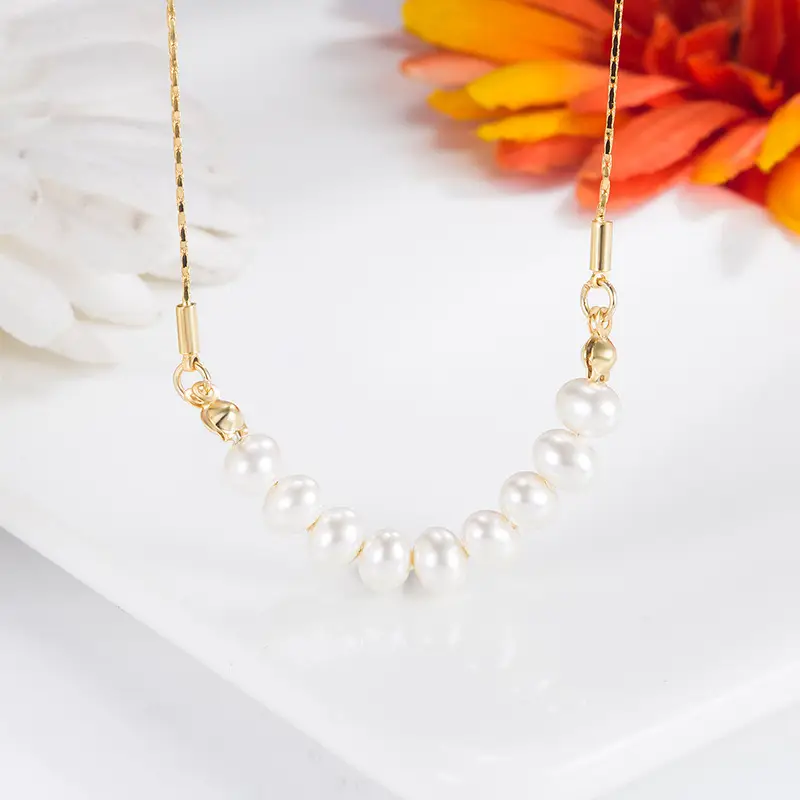Freshwater Pearl Clavicle Necklace for Women — feature 2