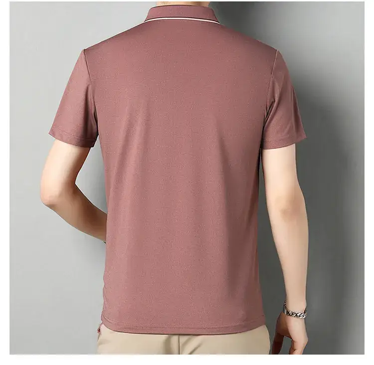 Men Blue Polo Shirt Short Sleeve Casual Wear — feature 18