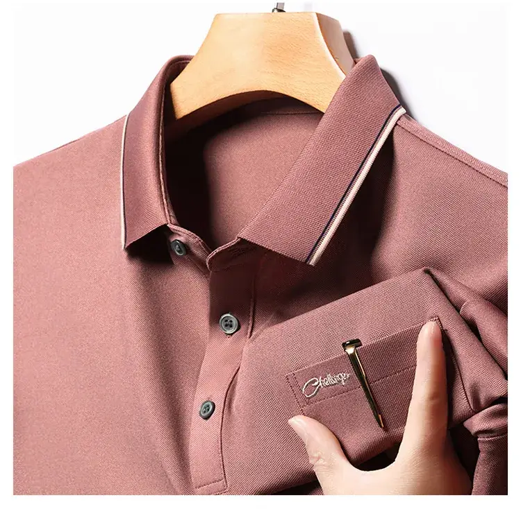 Men Blue Polo Shirt Short Sleeve Casual Wear — feature 20