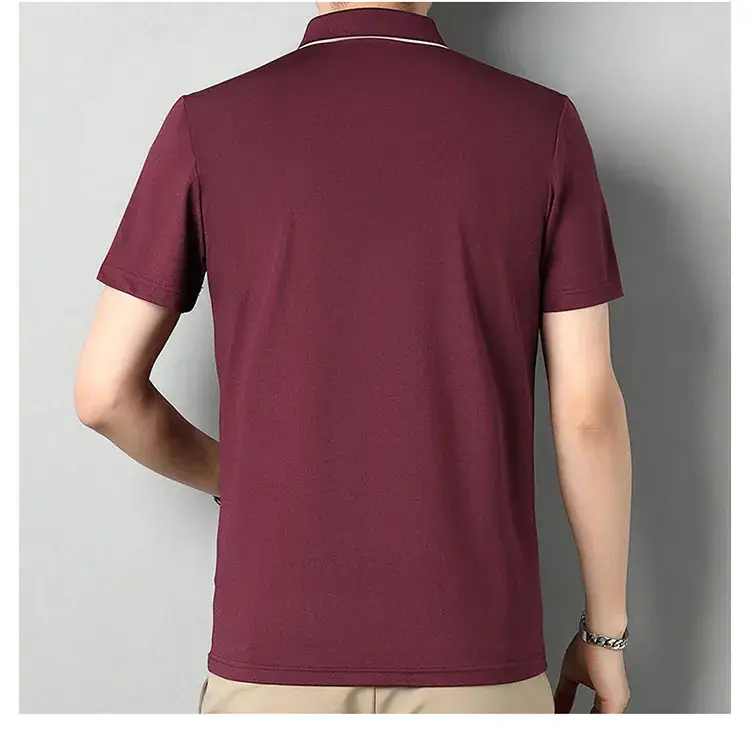 Men Blue Polo Shirt Short Sleeve Casual Wear — feature 30