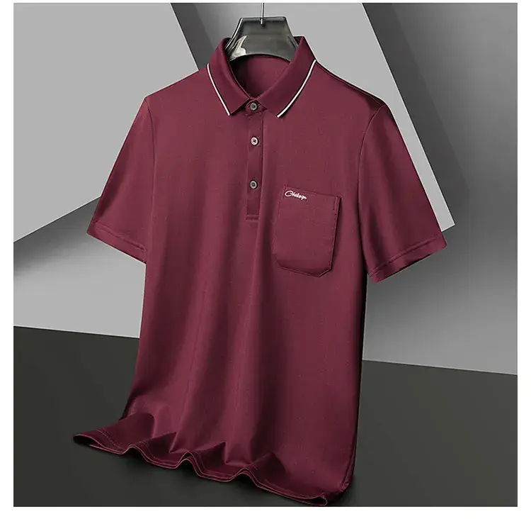 Men Blue Polo Shirt Short Sleeve Casual Wear — feature 31