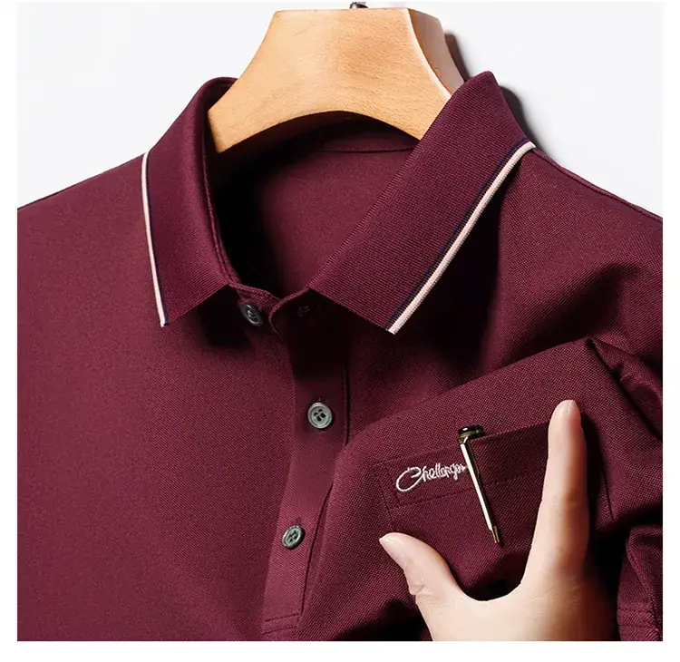 Men Blue Polo Shirt Short Sleeve Casual Wear — feature 32
