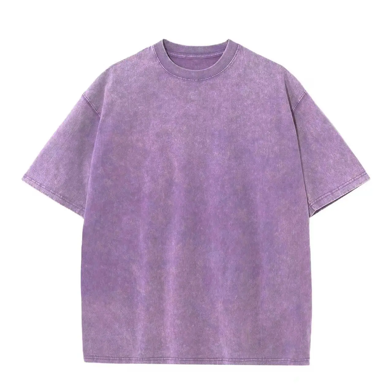 Men Grey Distressed Cotton T-Shirt Off-Shoulder Oversize - Image 8