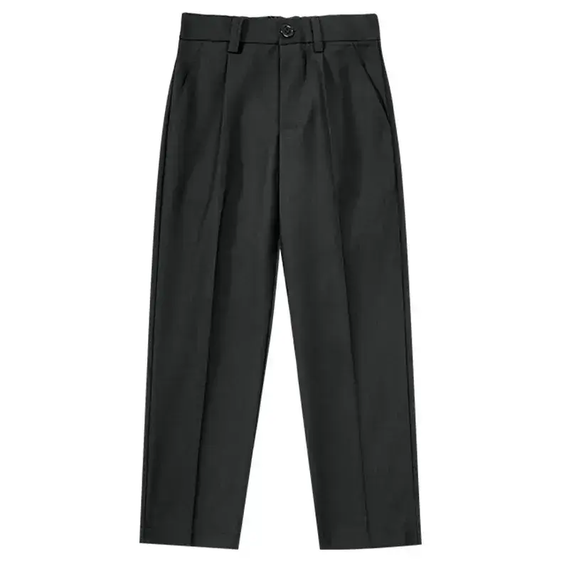 Boys Spring Autumn Suit Pants Dark Gray Navy Primary School Uniform Pants - Image 11