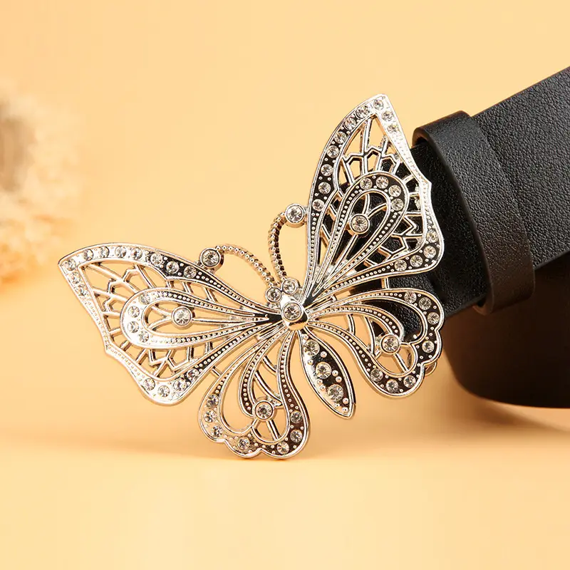 Alloy Butterfly Belt for Women with Rhinestone Design - Image 5