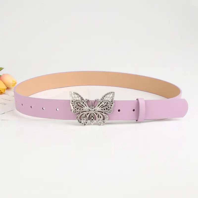 Alloy Butterfly Belt for Women with Rhinestone Design - Image 2