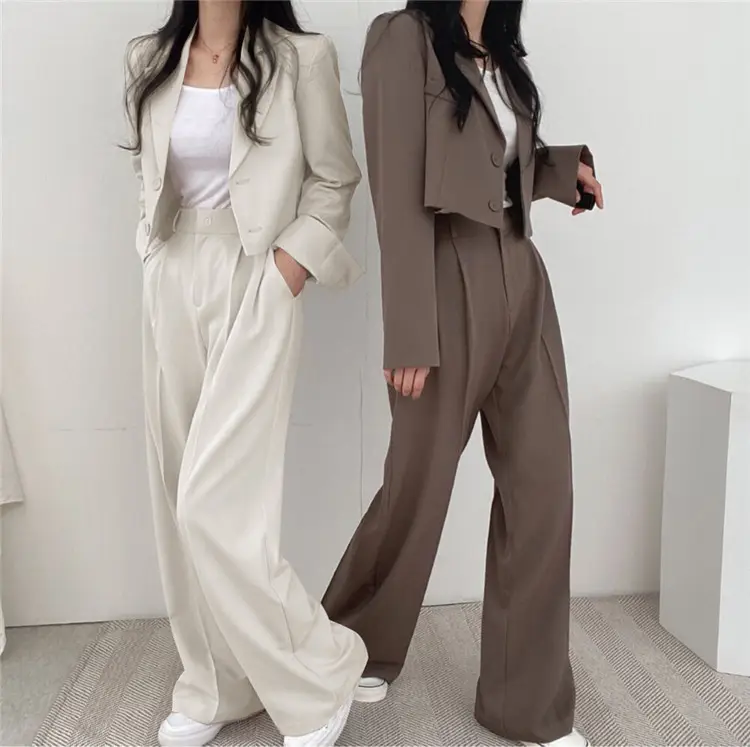 Women Pink Korean Style Suit Jacket 2025 Spring Fall Small — feature 11