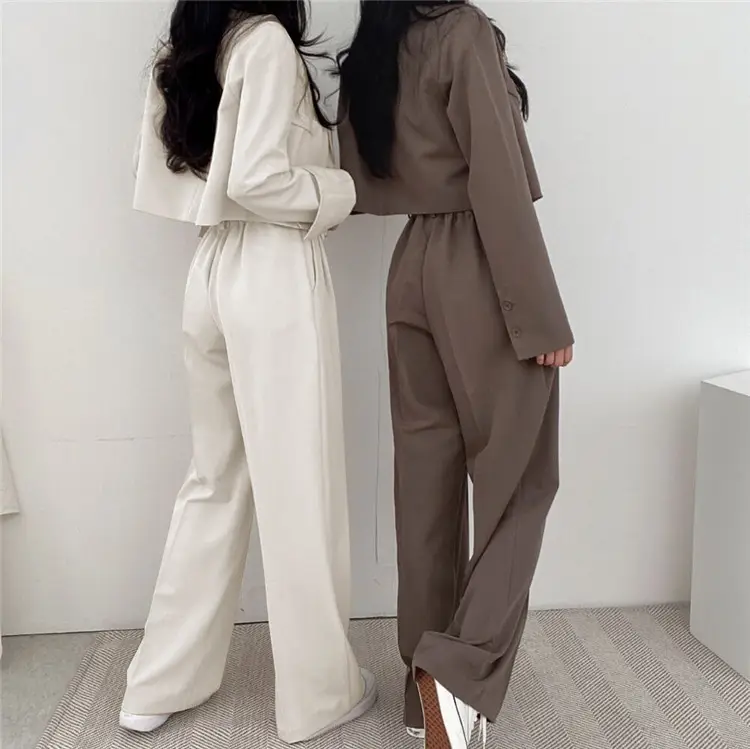 Women Pink Korean Style Suit Jacket 2025 Spring Fall Small — feature 12