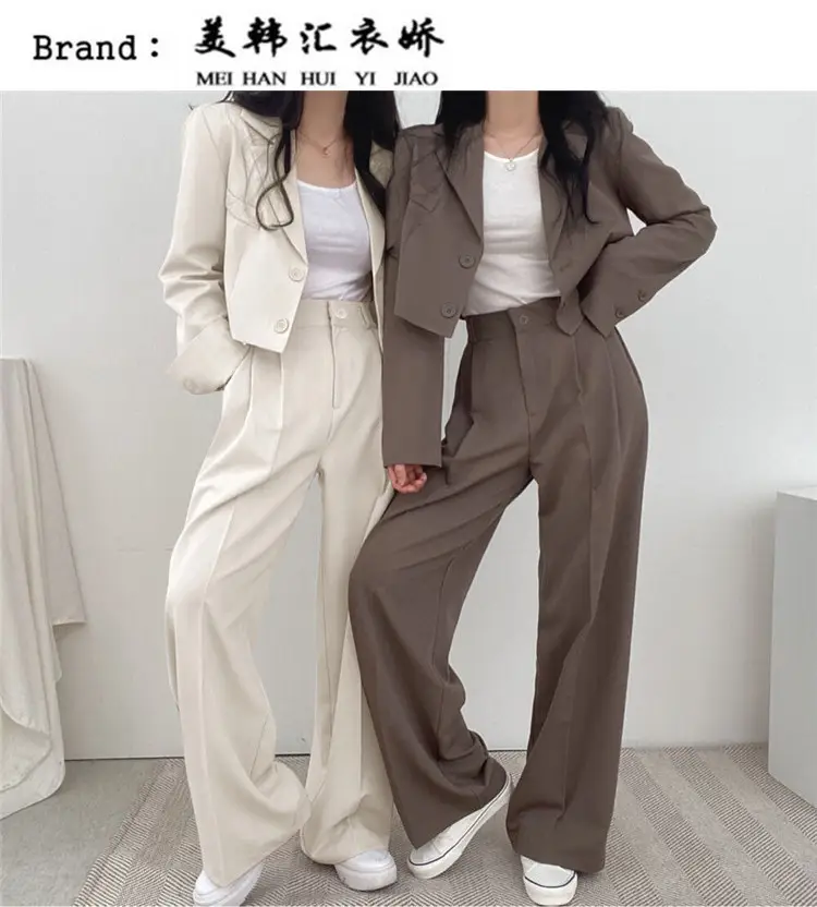 Women Pink Korean Style Suit Jacket 2025 Spring Fall Small — feature 13