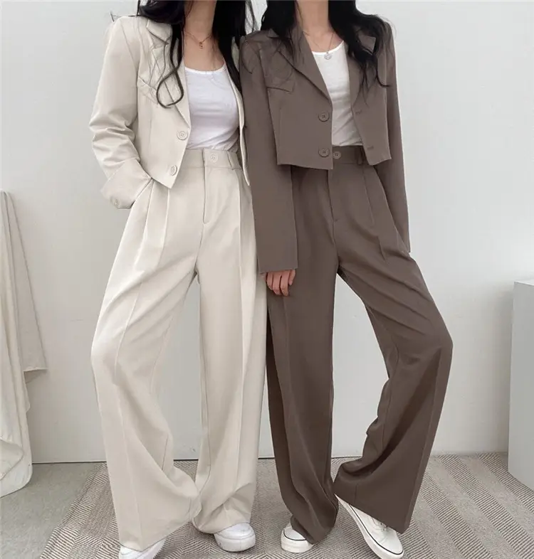 Women Pink Korean Style Suit Jacket 2025 Spring Fall Small — feature 17