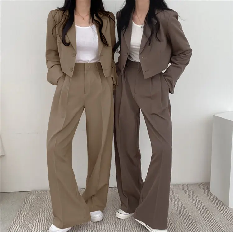 Women Pink Korean Style Suit Jacket 2025 Spring Fall Small — feature 22