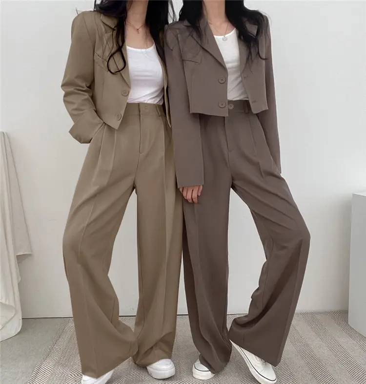 Women Pink Korean Style Suit Jacket 2025 Spring Fall Small — feature 24