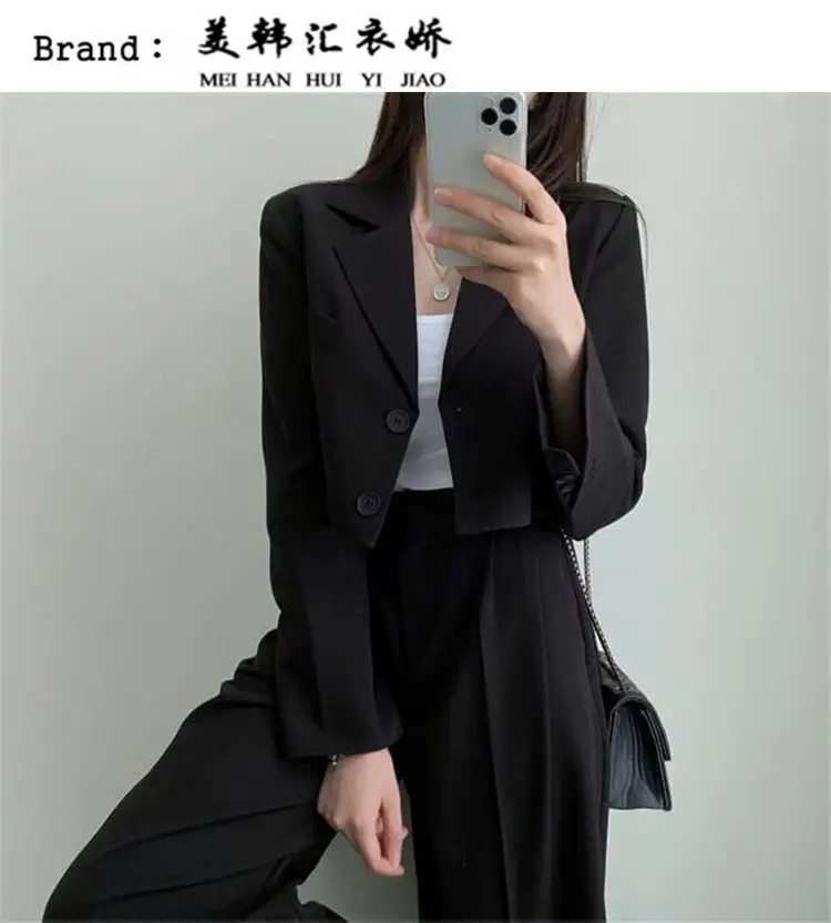 Women Pink Korean Style Suit Jacket 2025 Spring Fall Small — feature 26