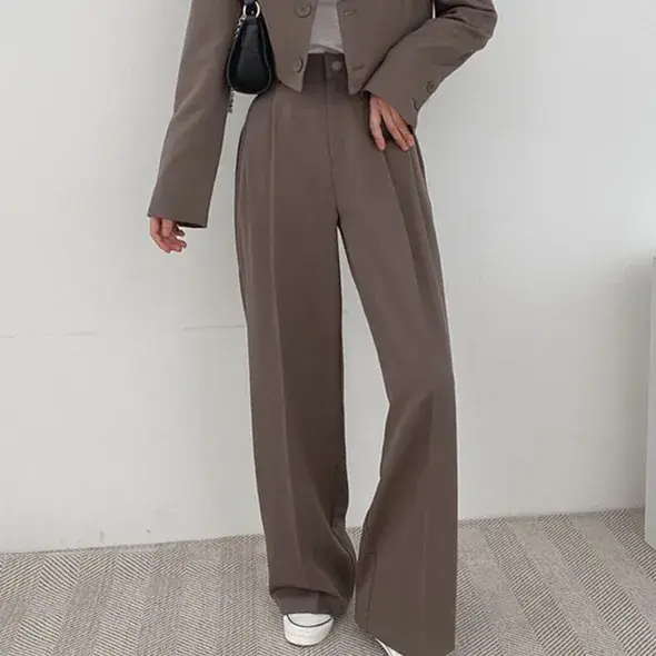 Women Pink Korean Style Suit Jacket 2025 Spring Fall Small