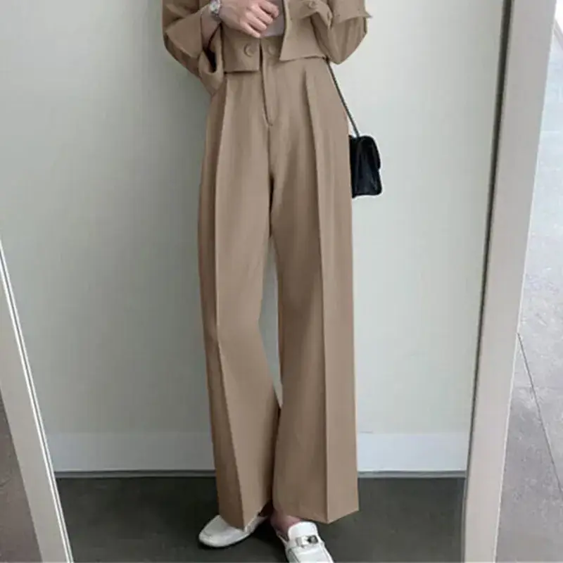 Women Pink Korean Style Suit Jacket 2025 Spring Fall Small