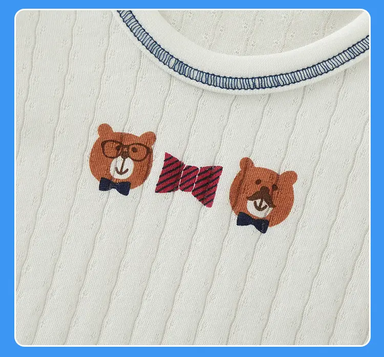 Boys Cotton Bear Print Summer T-Shirt — feature 17